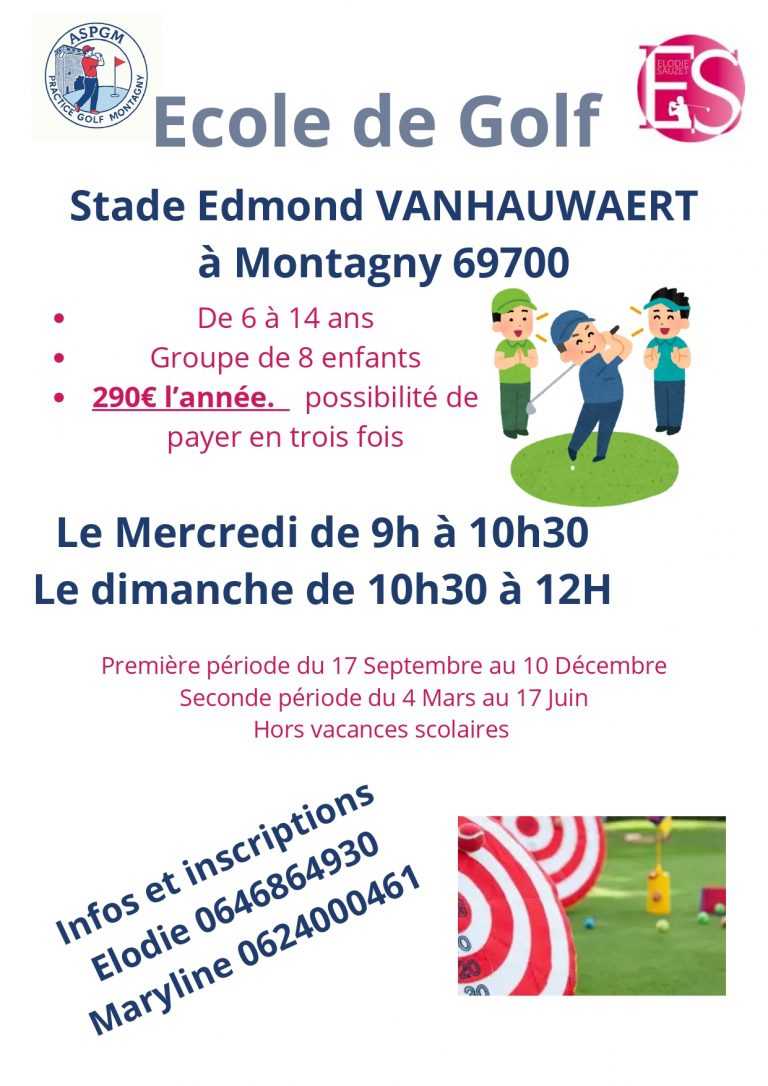 Ecole de Golf 6 à 14 ans