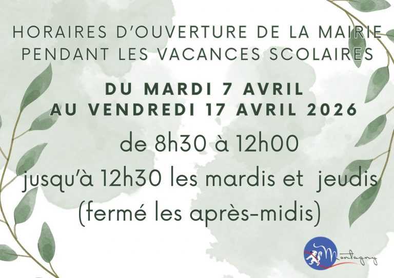 Mont_Info_Horaires_Mairie_Vacances_Avril