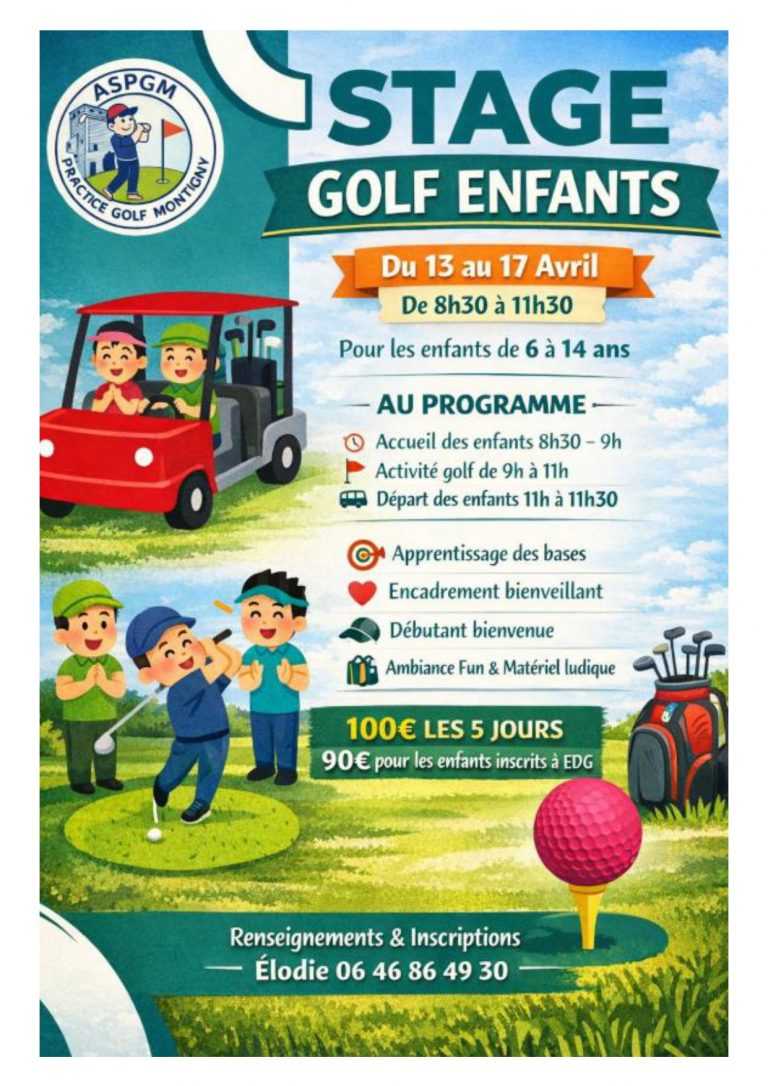 stage de golf AVRIL