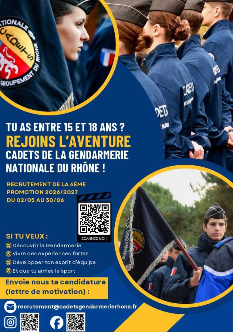 Flyer recrutement 6ème Promo Cadets