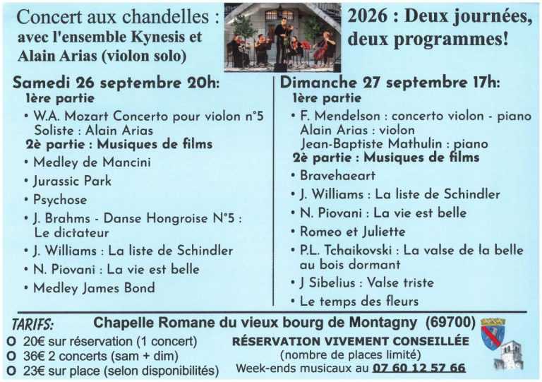 CONCERT AUX CHANDELLES 2026